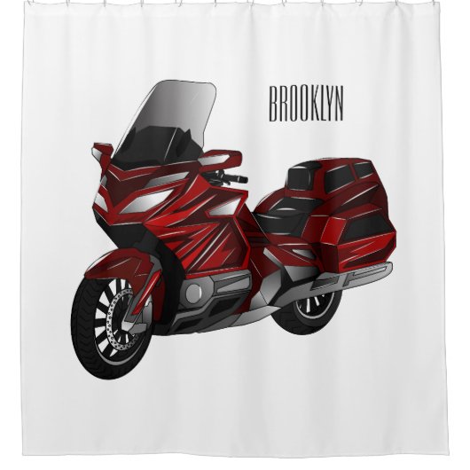 Toerental cartoon douchegordijn (Voorkant)