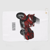 Toerental cartoon golfhanddoek (Horizontaal)