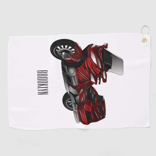 Toerental cartoon golfhanddoek (Horizontaal)