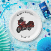 Toerental cartoon papieren bordje (Feest)