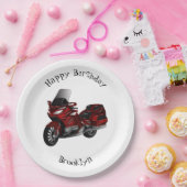 Toerental cartoon papieren bordje (Feest)