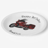 Toerental cartoon papieren bordje (Gekanteld)