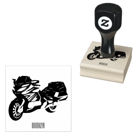 Toerental cartoon rubberstempel (Gestempeld)