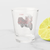 Toerental cartoon shot glas (Achterkant)