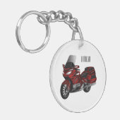 Toerental cartoon sleutelhanger (Voorkant Links)