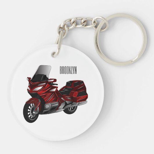 Toerental cartoon sleutelhanger (Achterkant)