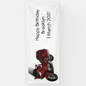 Toerental cartoon spandoek (Verticaal)