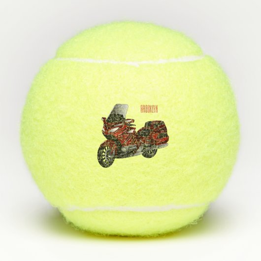 Toerental cartoon tennisballen (Voorkant)