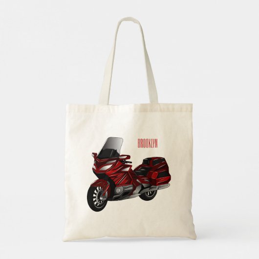Toerental cartoon tote bag (Achterkant)