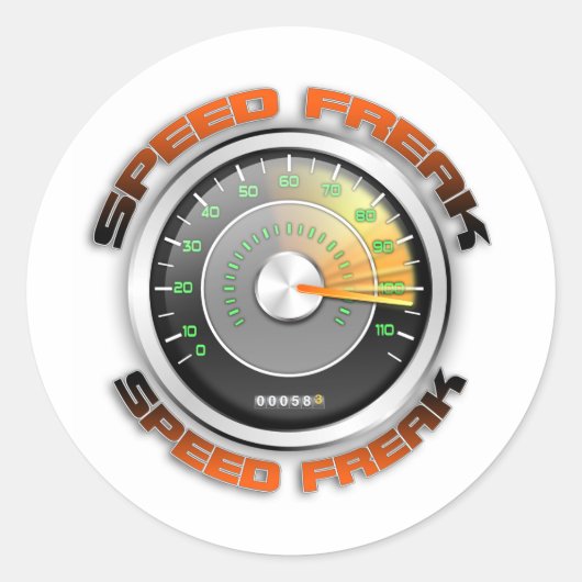 Toerental Freak Odometer Ronde Sticker (Voorkant)