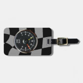 Toerenteller voor oldtimer autoraces bagagelabel (Voorkant horizontaal)