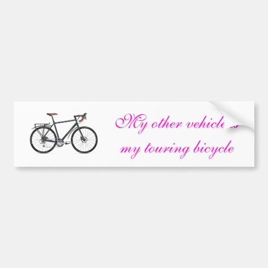 Toerfiets Bumpersticker (Voorkant)