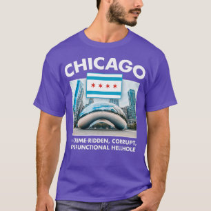 Toerisme in Chicago Bean Lakeshore Pizza Hot Dog T-shirt