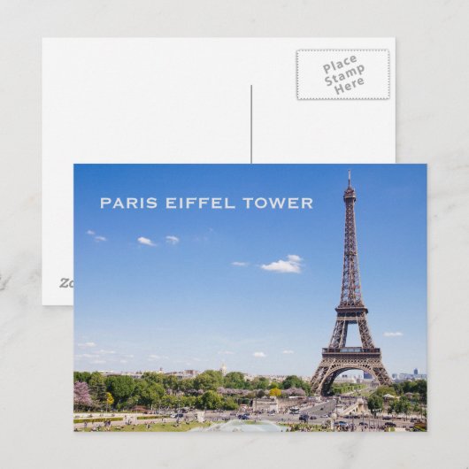  toerisme in Parijs Briefkaart (Voorkant / Achterkant)