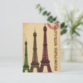  toerisme in Parijs Briefkaart (Staand voorkant)