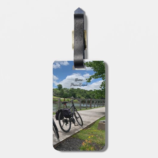 Toerisme op het Bagagelabel van fietsen (Achterkant verticaal)