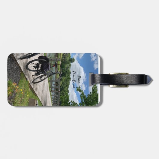 Toerisme op het Bagagelabel van fietsen (Achterkant horizontaal)