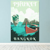 Toerisme Phuket Bangkok Canvas Afdruk (Insitu (Houten vloer))