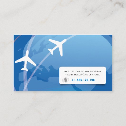 Toerisme | Reisagent Visitekaartje (Achterkant)