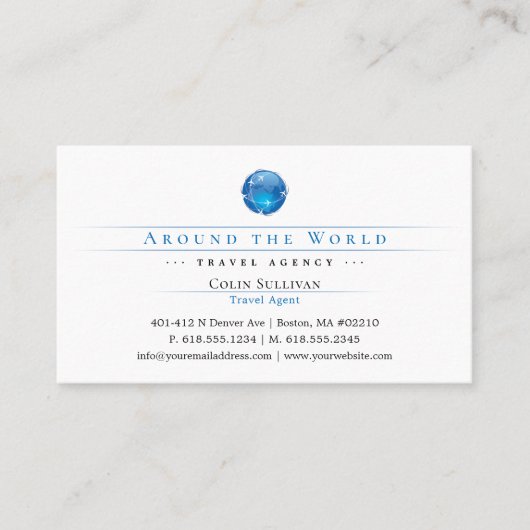 Toerisme | Reisagent Visitekaartje (Voorkant)