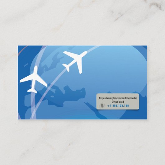 Toerisme | Reisagent Visitekaartje (Achterkant)