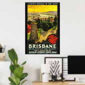 Toerisme van Brisbane Australië Poster (Thuiskantoor)