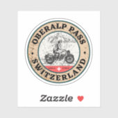 Toerisme van de Oberalp Pass-zwitserse motorfiets Sticker (Vel)