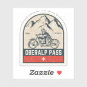 Toerisme van de Oberalp Pass-zwitserse motorfiets Sticker (Vel)