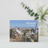 Toerisme van de Reis van Spanje Barcelona voegt Briefkaart (Staand voorkant)