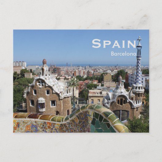 Toerisme van de Reis van Spanje Barcelona voegt Briefkaart (Voorkant)