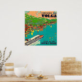 Toerisme van de Volga, de Sovjet-Unie Poster (Keuken)