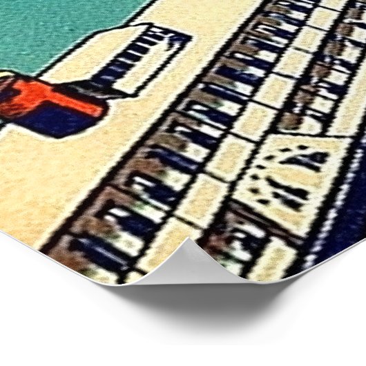 Toerisme van de Volga, de Sovjet-Unie Poster (Hoek)