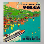 Toerisme van de Volga, de Sovjet-Unie Poster (Voorkant)