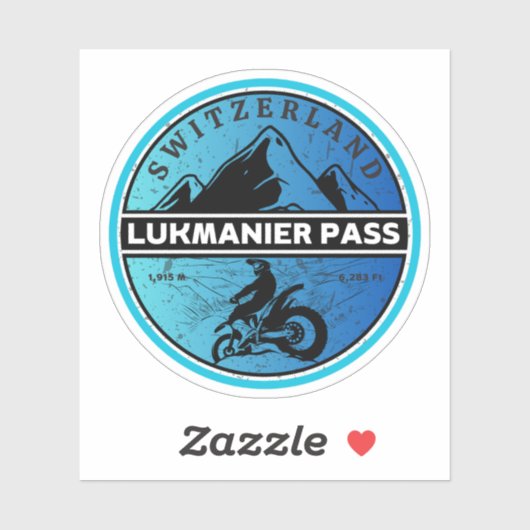Toerisme van de zwitserse motorfiets Luk? Sticker (Vel)