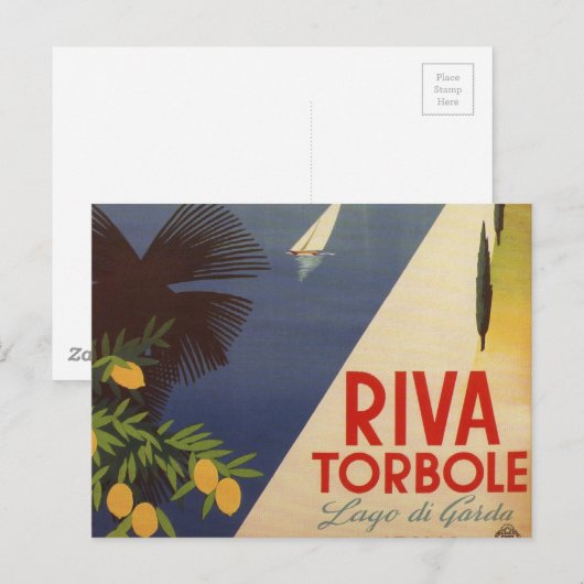 Toerisme van het  meer van Garda Riva Torbole Ital Briefkaart (Voorkant / Achterkant)