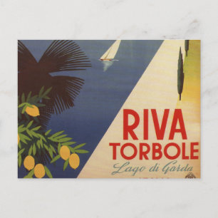 Toerisme van het  meer van Garda Riva Torbole Ital Briefkaart