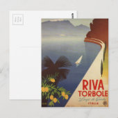 Toerisme van het  meer van Garda Riva Torbole Ital Briefkaart (Voorkant / Achterkant)