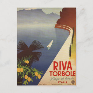 Toerisme van het  meer van Garda Riva Torbole Ital Briefkaart