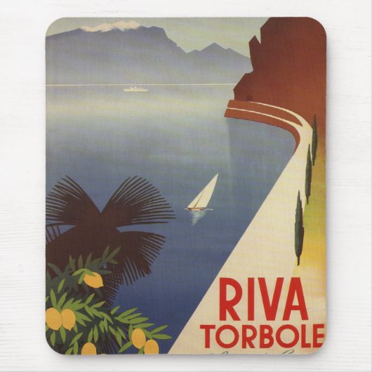 Toerisme van het  meer van Garda Riva Torbole Ital Muismat (Voorkant)