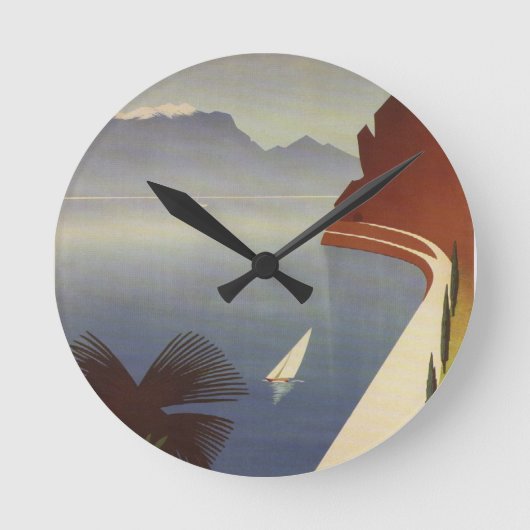 Toerisme van het  meer van Garda Riva Torbole Ital Ronde Klok (Voorkant)