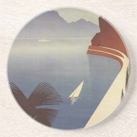 Toerisme van het  meer van Garda Riva Torbole Ital Zandsteen Onderzetter (Voorkant)