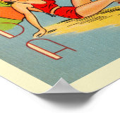  Toerismekaart Florida 1947 Poster (Hoek)