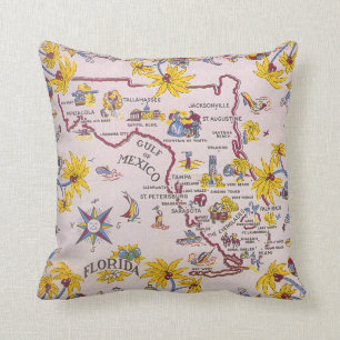 Toerismekaart van  Florida met steden Kussen