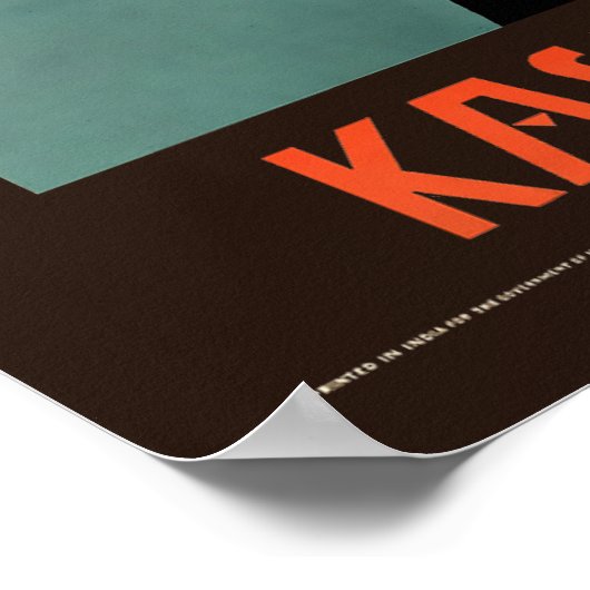 Toerismereizen in Kasjmir  Art Deco India Poster (Hoek)