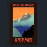 Toerismereizen in Kasjmir Art Deco India Poster<br><div class="desc">Dit is een digitaal verbeterde afdruk van een Deco Lithograaf van de Kunst van Kashmir uit 1910-1959 voor het reistoerisme van de Indiase staatsspoorwegen.</div>