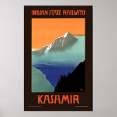 Toerismereizen in Kasjmir  Art Deco India Poster (Voorkant)