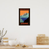 Toerismereizen in Kasjmir  Art Deco India Poster (Keuken)