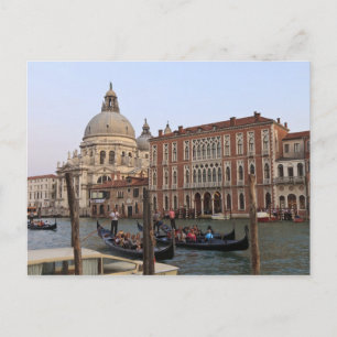Toerist in gondels vanuit San Maria Del Giglio Briefkaart