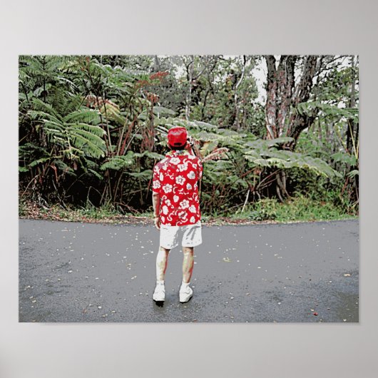 Toerist in het Shirt Hawaiian Poster (Voorkant)