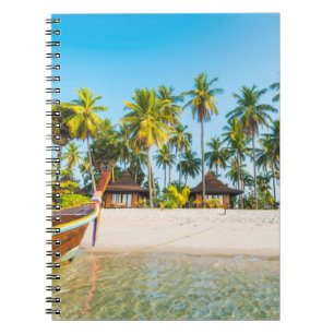 Toerist Resort's Bungalows op het strand Thailan Notitieboek